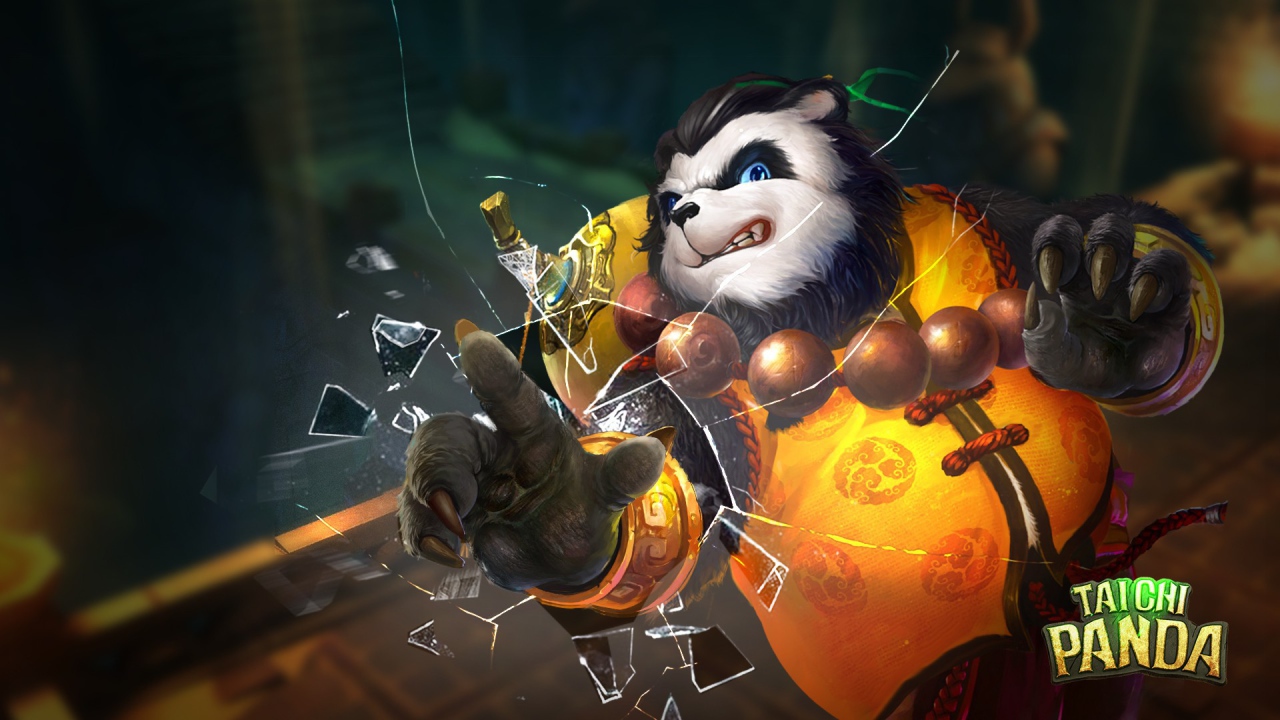 Панда разбила стекло, игра Taichi Panda