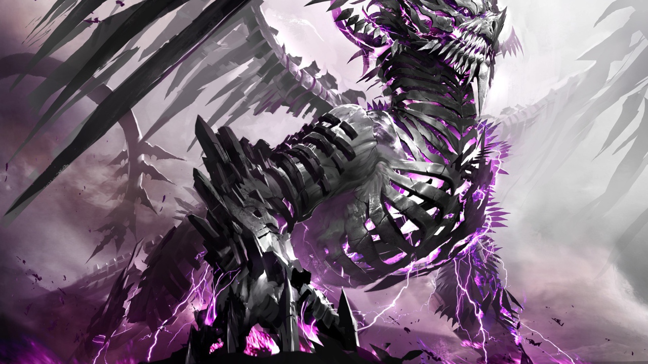 Сиреневый монстр из игры Guild Wars 2