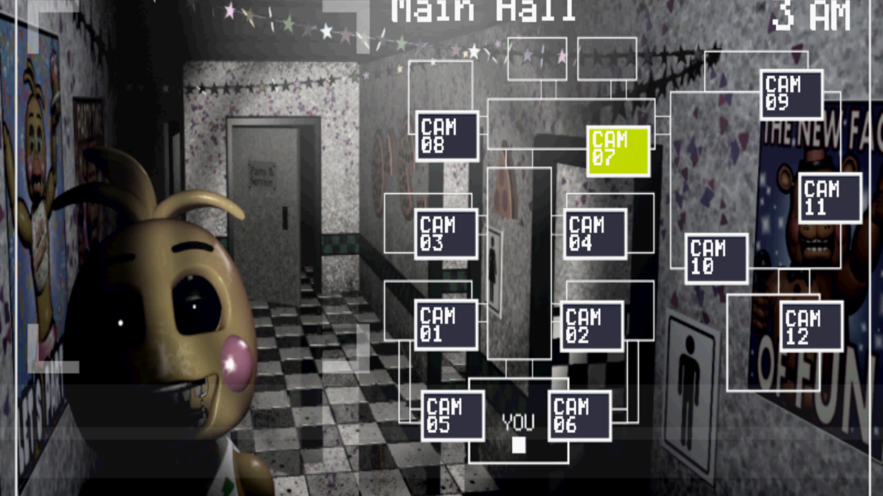 Интерфейс игры Five Nights at Freddy's