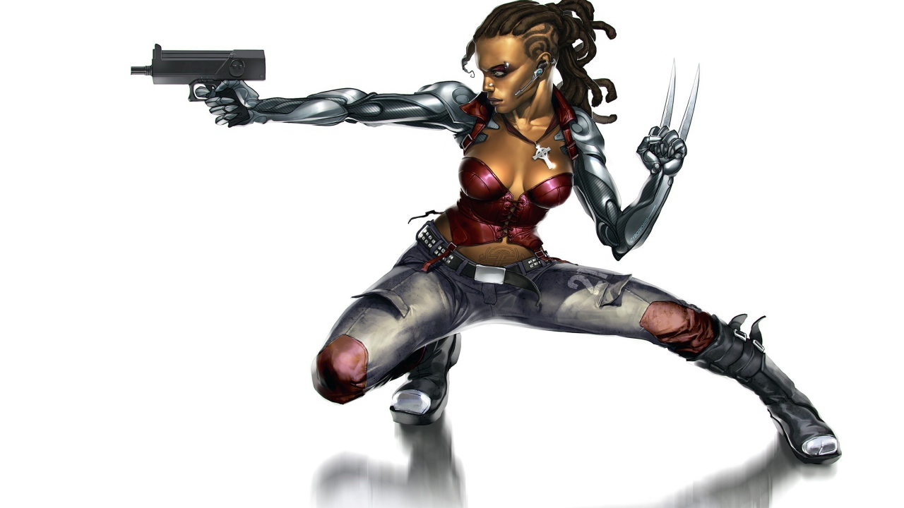 Девушка из игры Shadowrun Returns