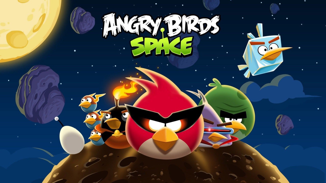 Популярная игра Angry Birds Space