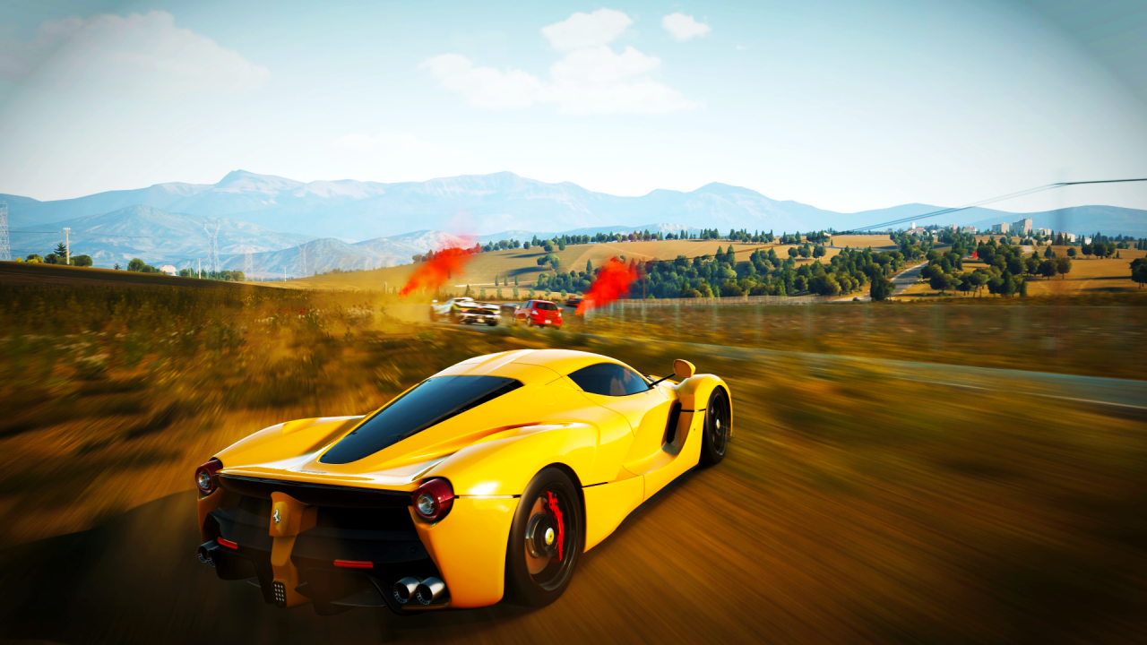 Желтый Феррари в игре Forza Horizon