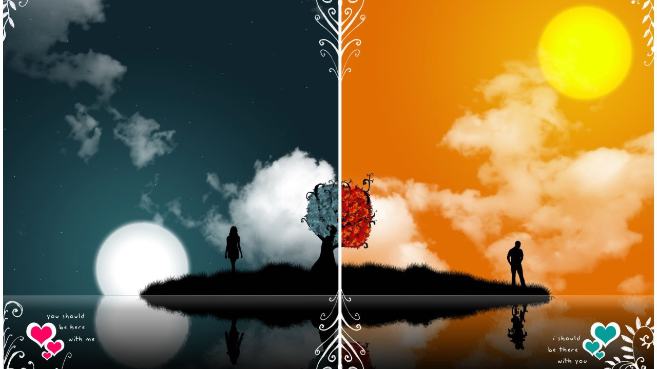 Мужчина и женщина, день и ночь