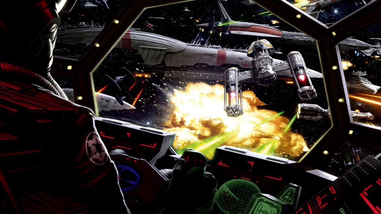 Фан арт битвы из фильма Звездные войны