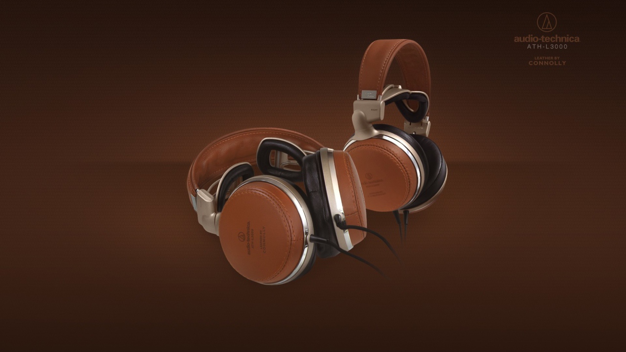 Коричневые наушники audio-technica