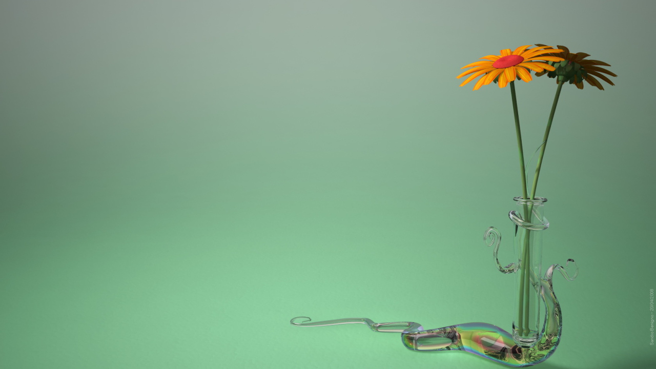 Два цветка в вазе