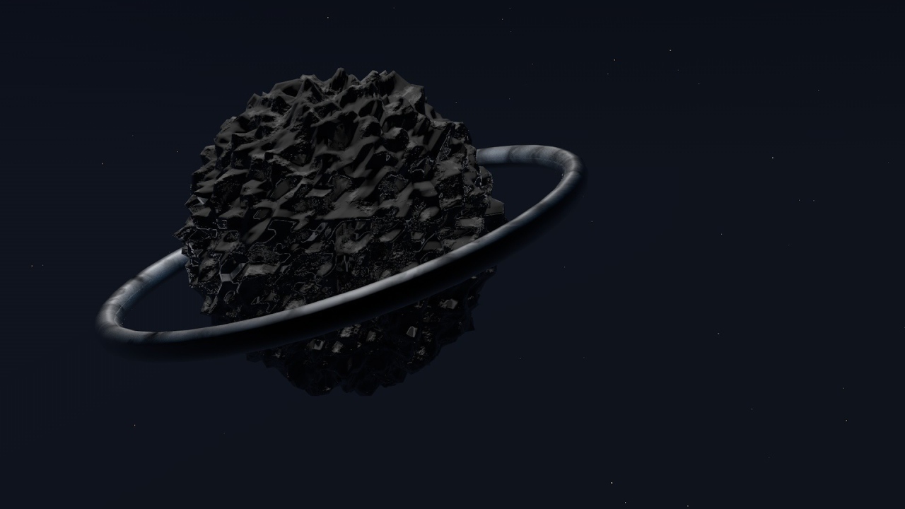 3Д модель планеты с кольцом