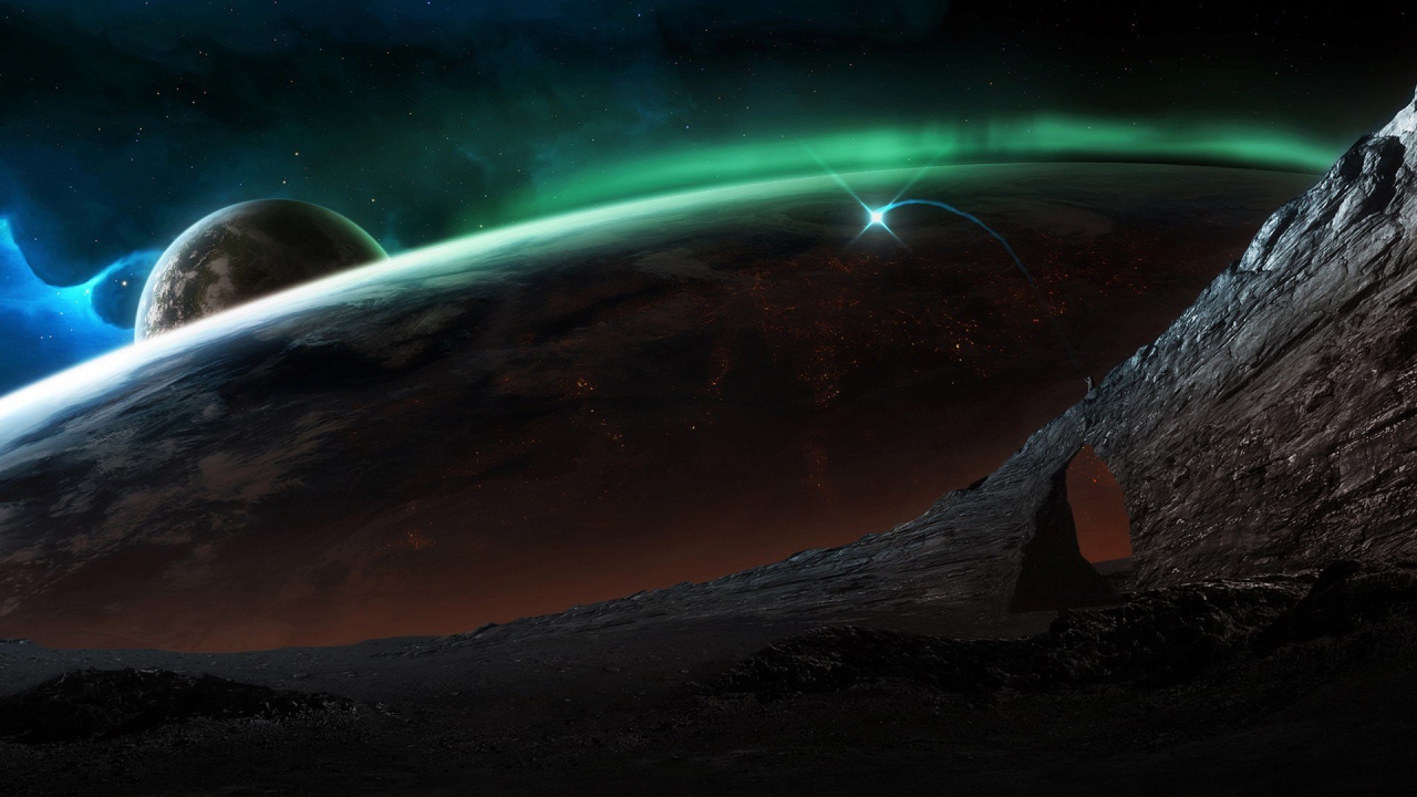 Вспышка на поверхности планеты