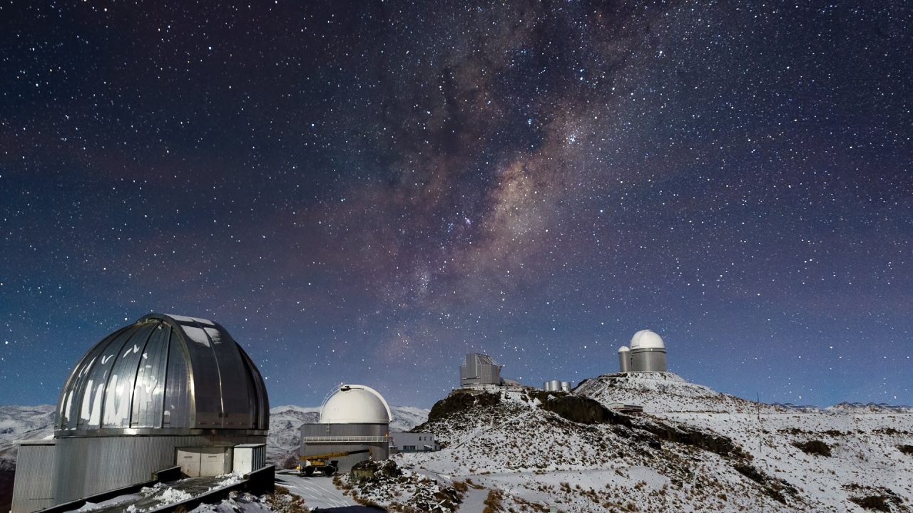 Обсерватория в горах для изучения звезд