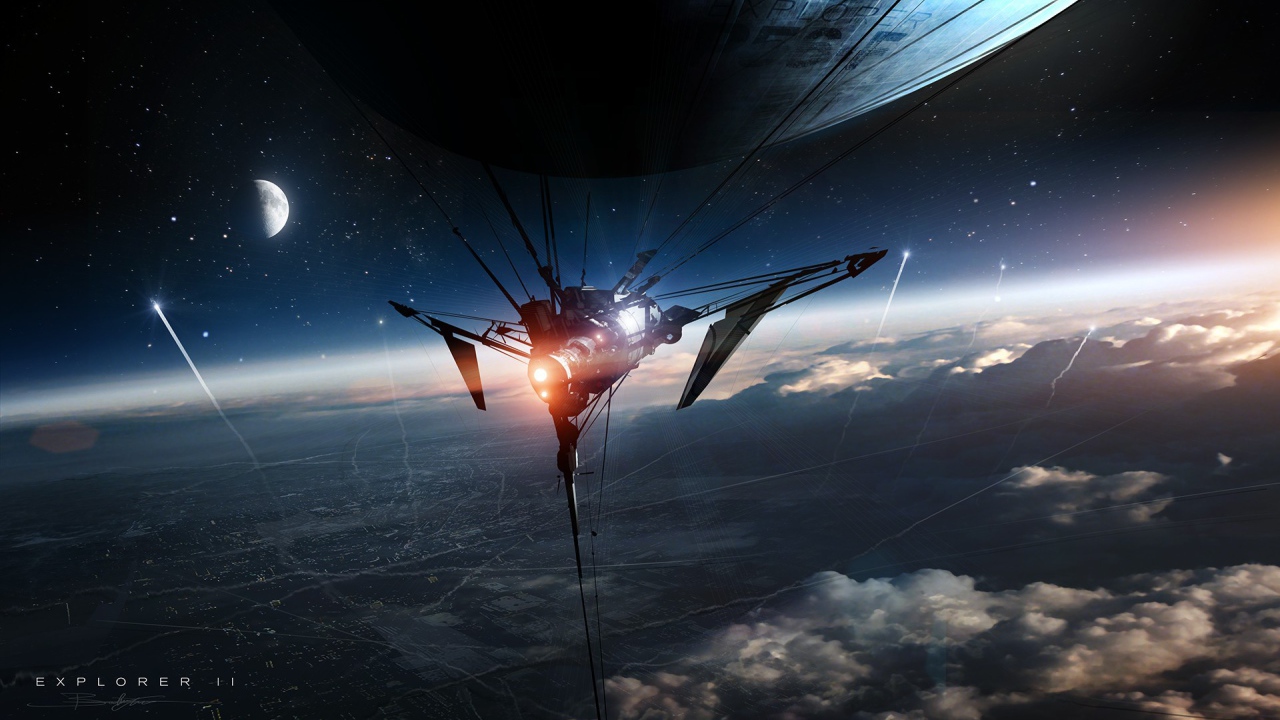 Космический аппарат над землей