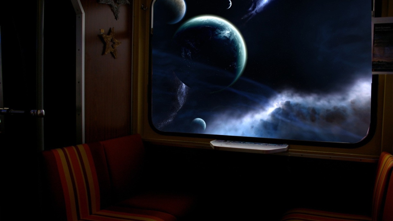 Вид из окна космолета