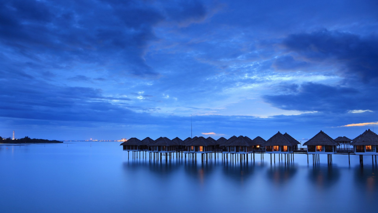 Дома на сваях в Пенанг, Малайзия