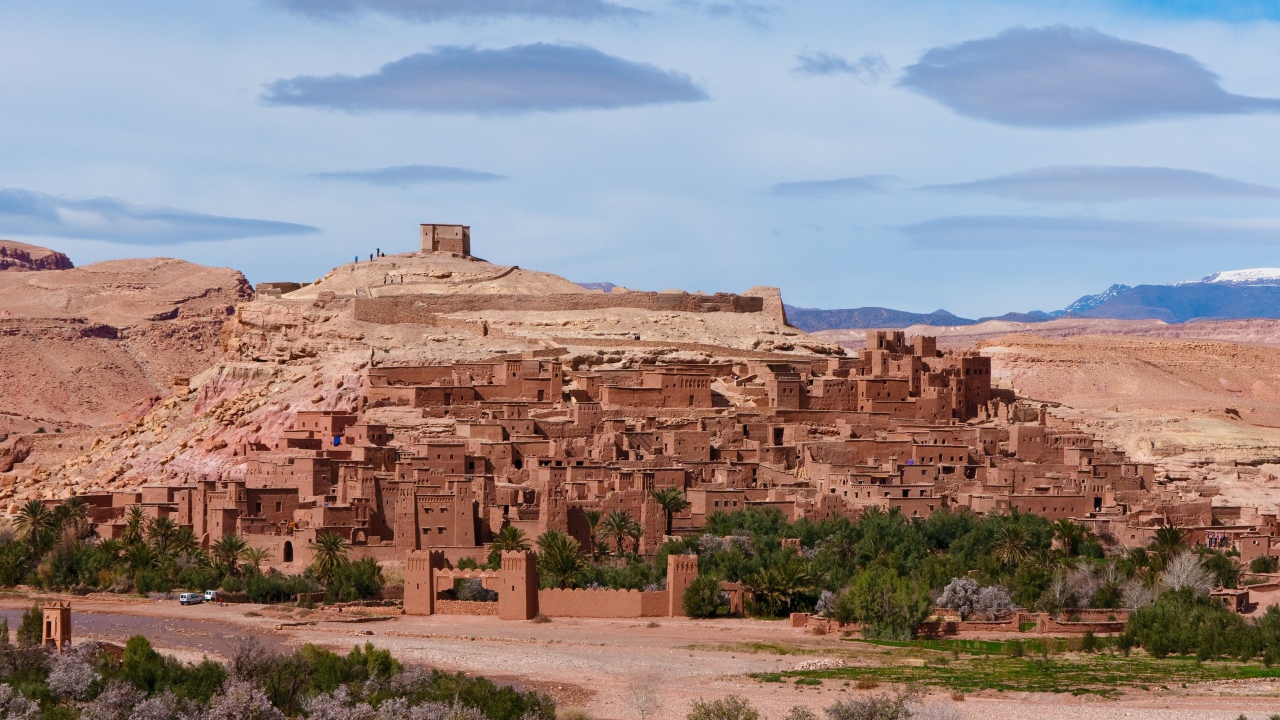 Панорама древнего города из глины