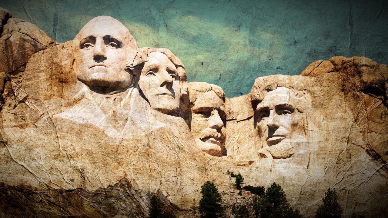 Лица президентов на горе Рашмор, США