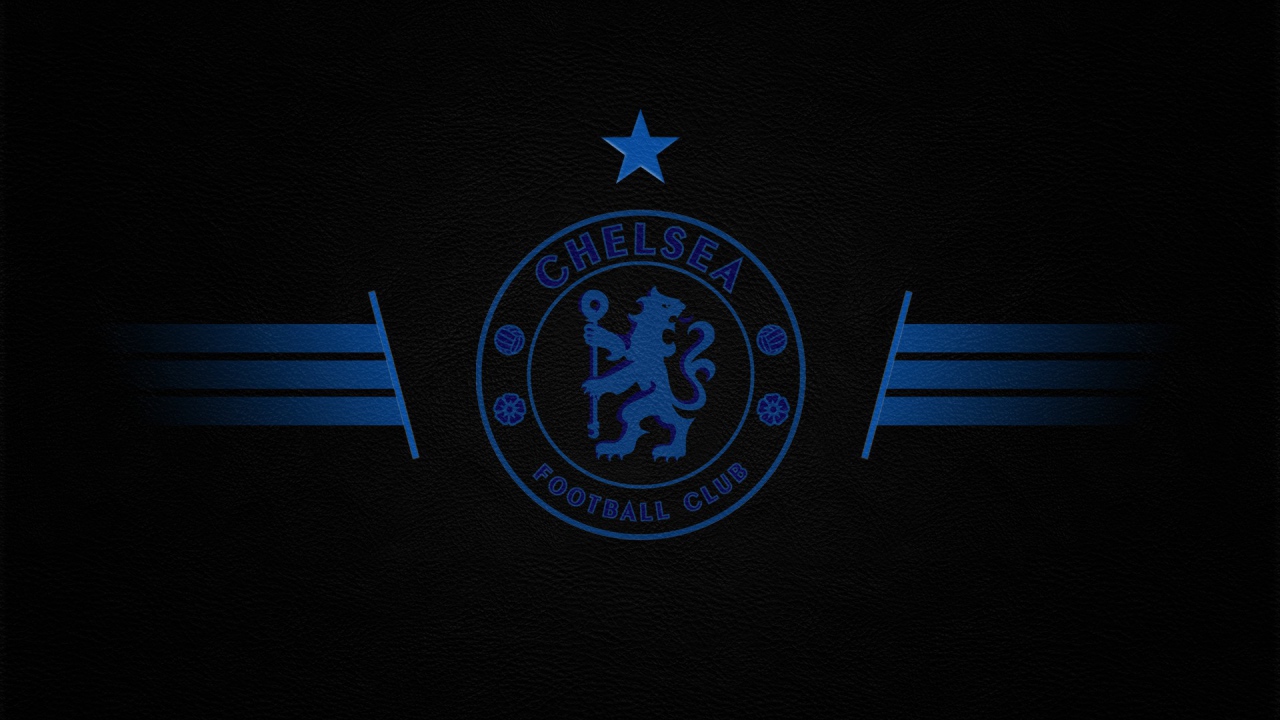 Футбольный клуб Челси, логотип  голубой на сером