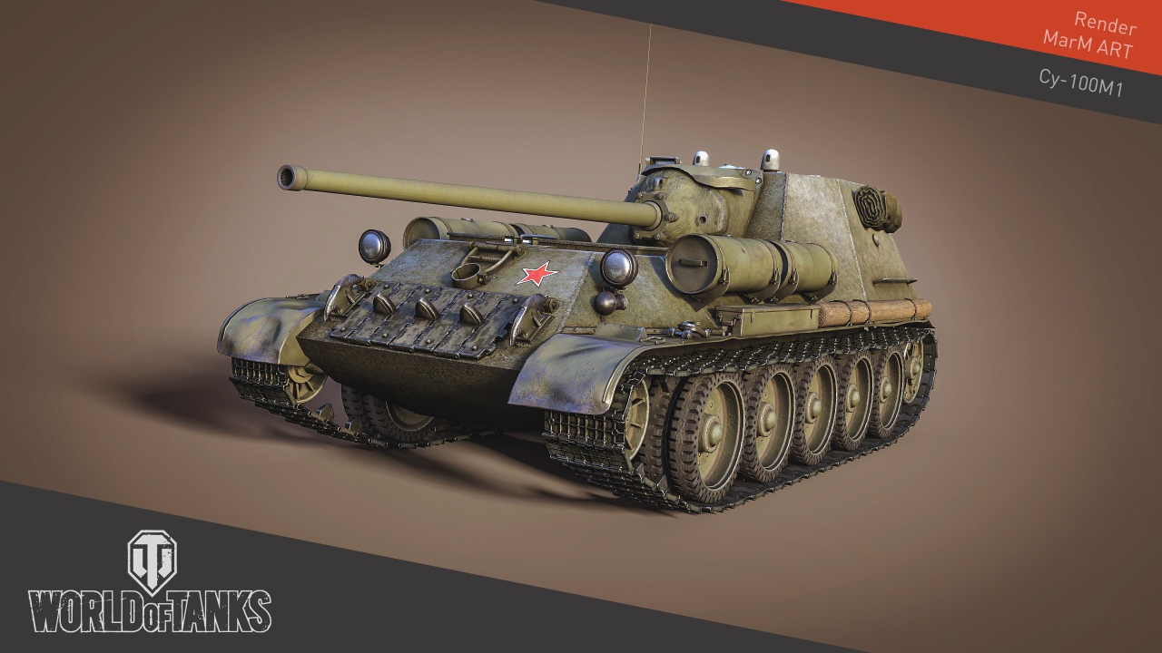 The game World of Tanks, wedge SU-100 M-1