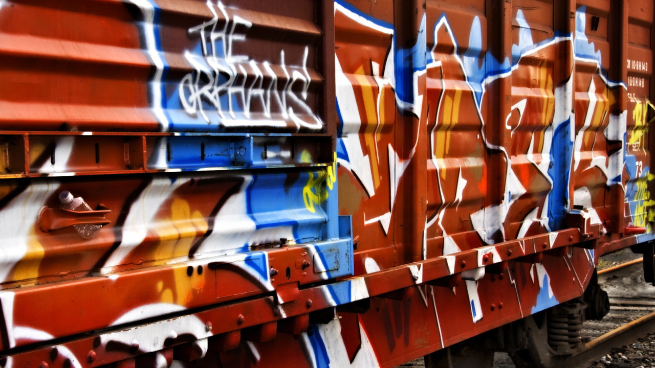 	   Drawing on a freight car