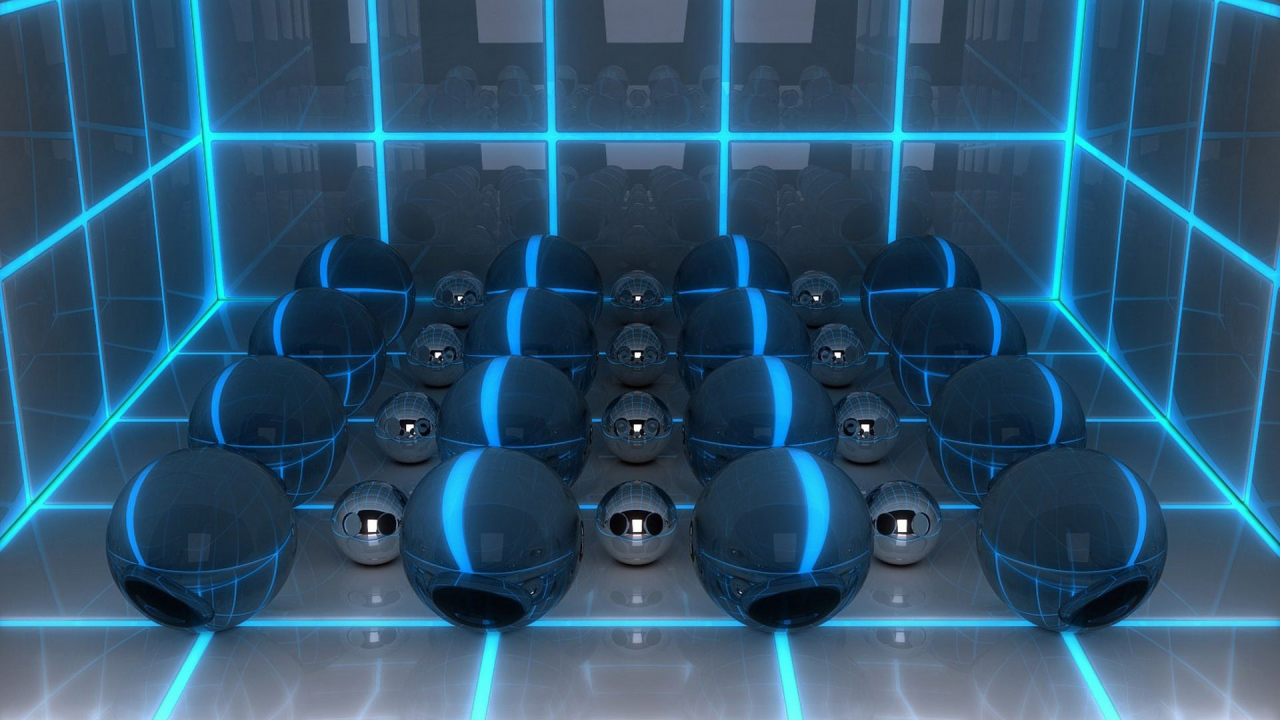 Шары разного размера 3D графика 