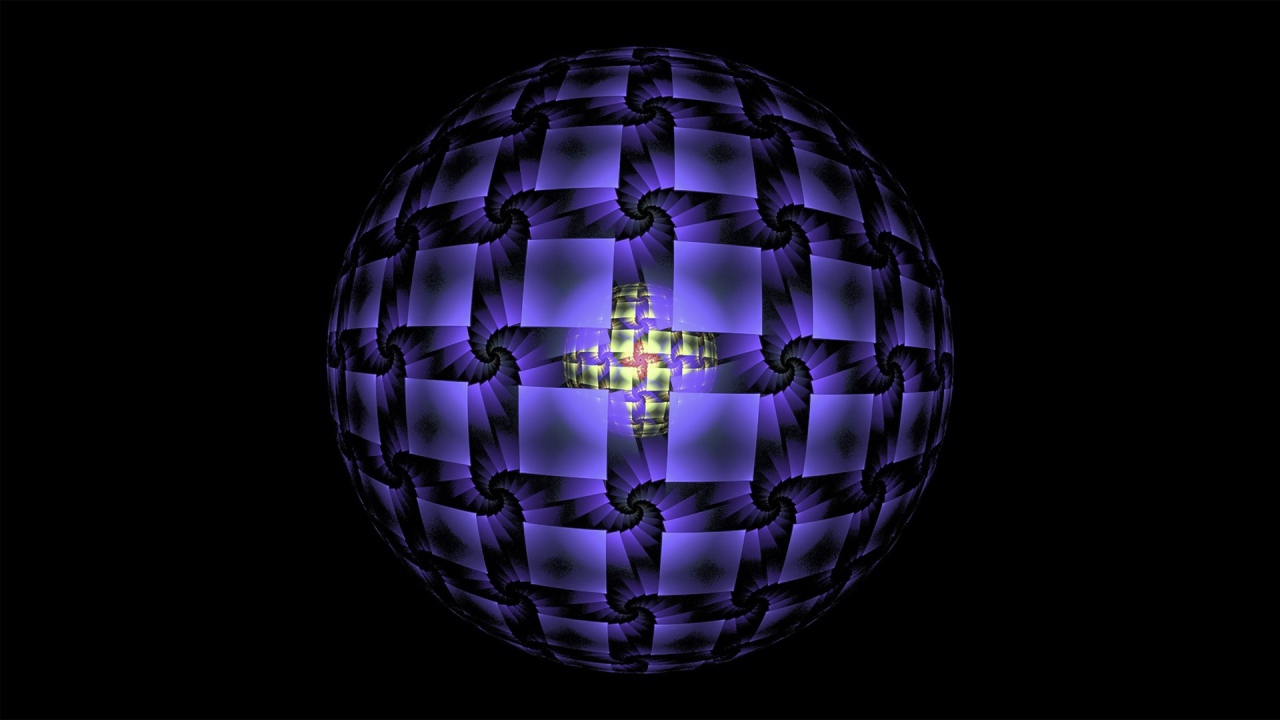 Большой сиреневый шар 3д графика 
