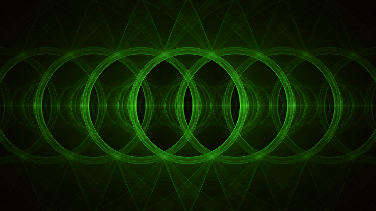 Зеленые абстрактные кольца 