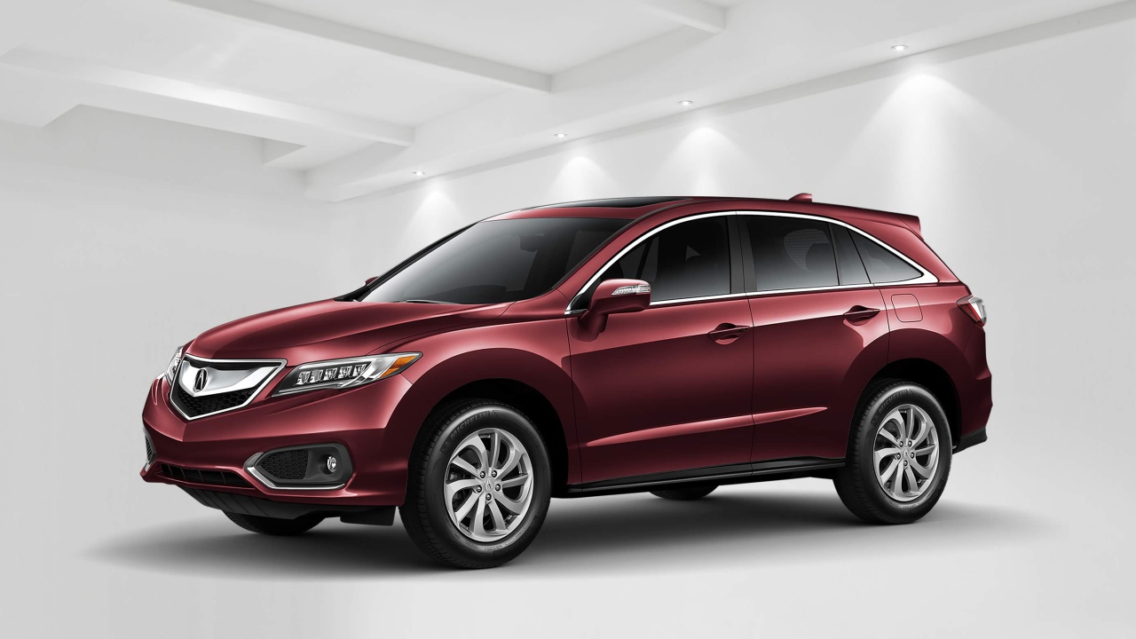 Бордовый автомобиль внедорожник Acura RDX Front Exterior, 2018