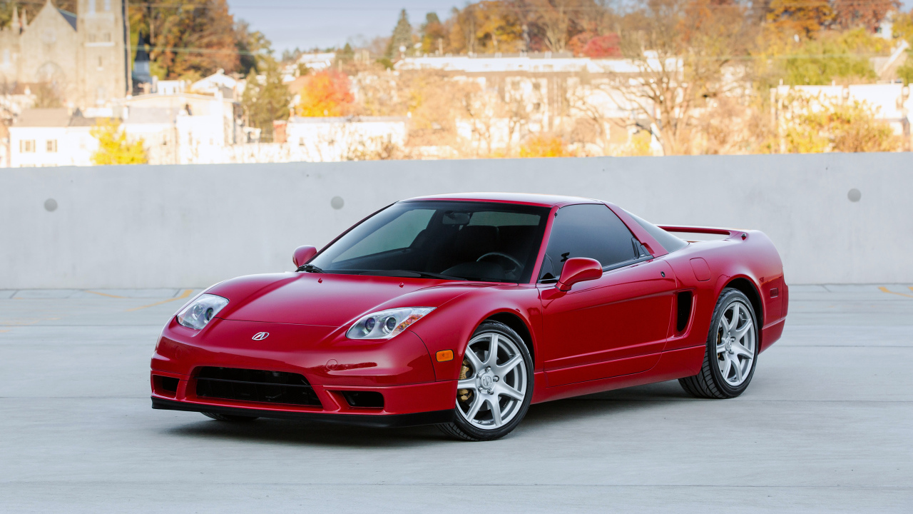 Спортивный красный автомобиль Acura NSX 