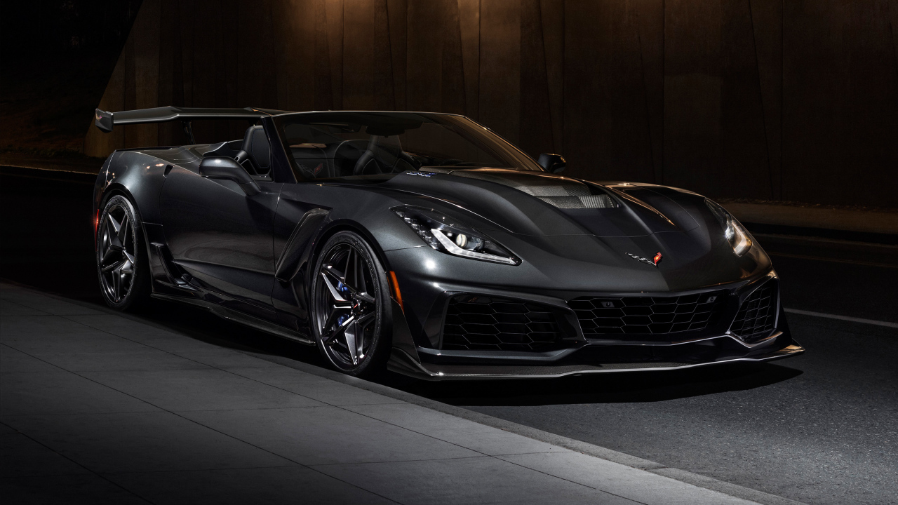 Быстрый новый автомобиль Chevrolet Corvette ZR1, 2019