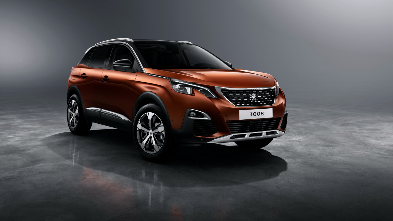 Коричневый кроссовер Peugeot 3008