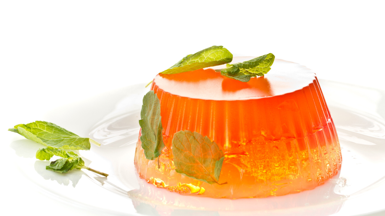 Аппетитное апельсиновое желе с мятой 