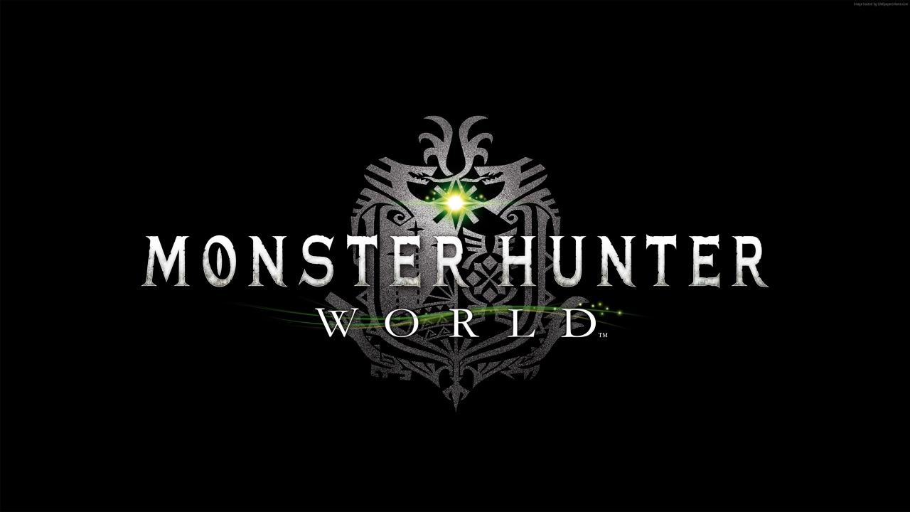 Logo of the new computer game Monster Hunter. World, 2018
