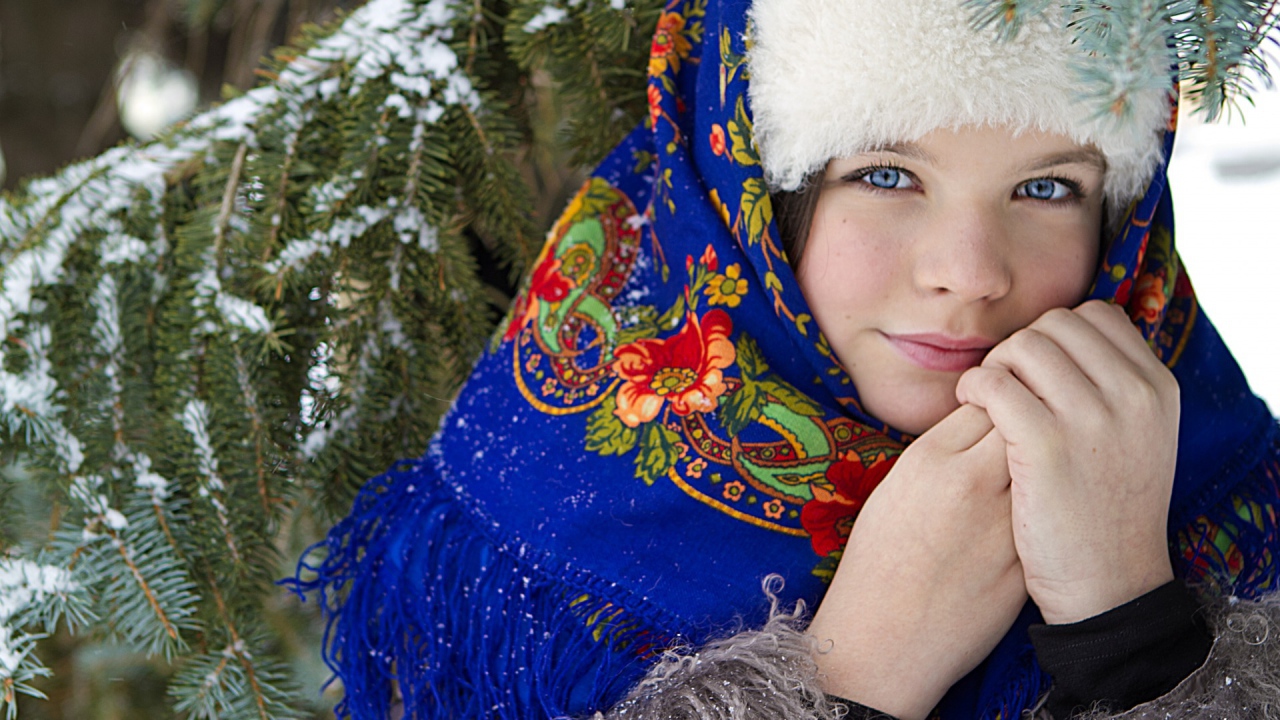 Русская красавица наряд на Масленицу 