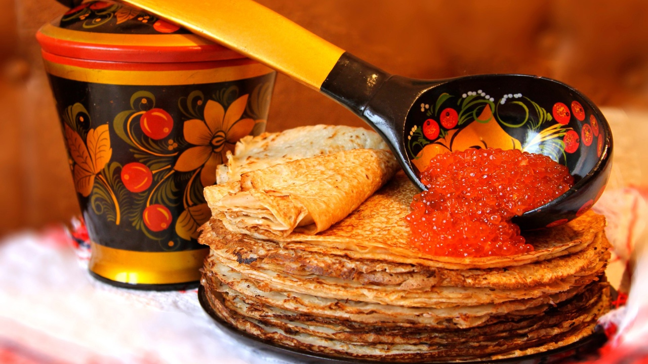 Русское угощение на Масленицу 