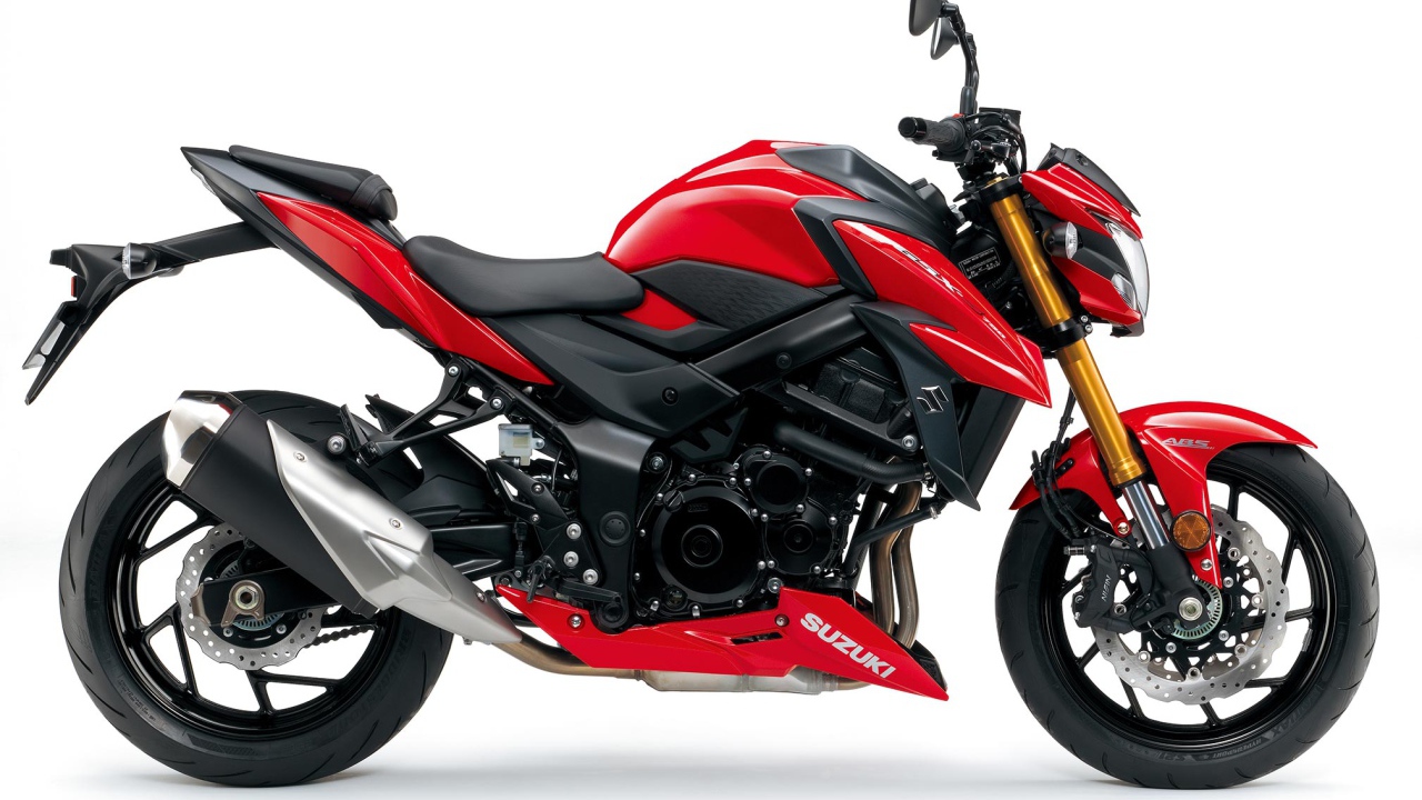 Красный мотоцикл Suzuki GSX-S750
