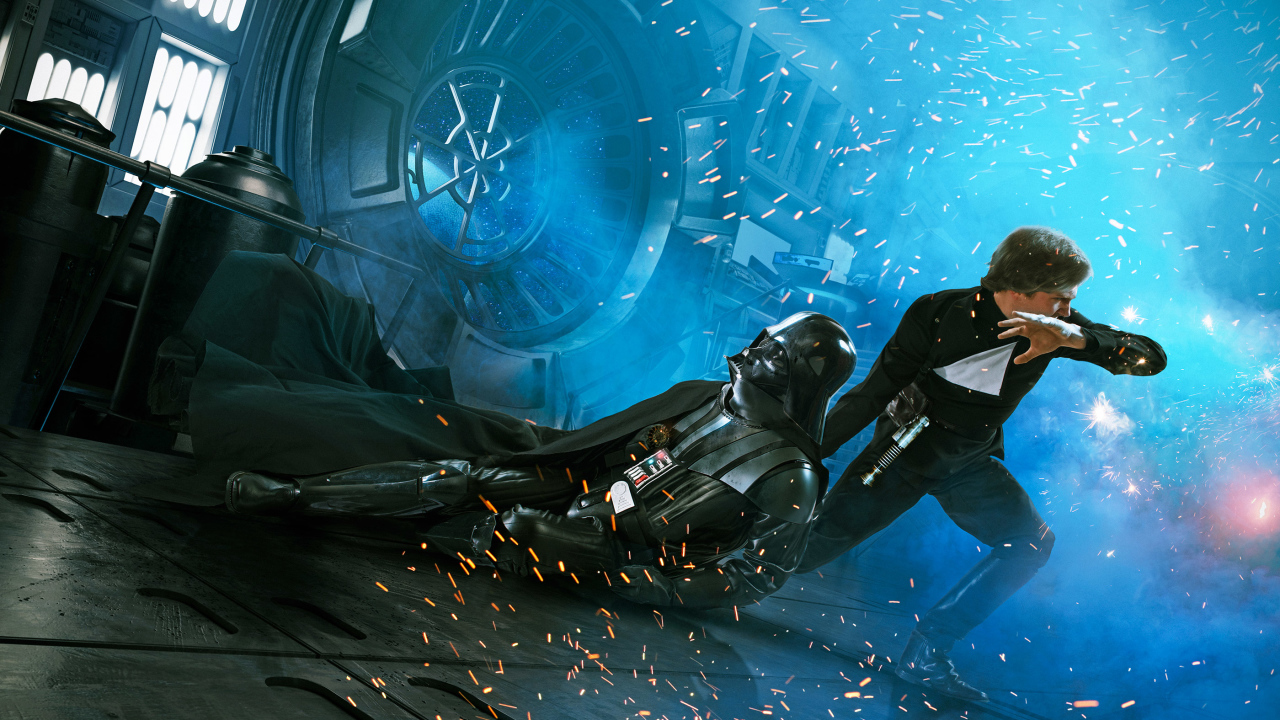 Люк Скайуокер спасает Дарта Вейдера фильм Звездные войны 