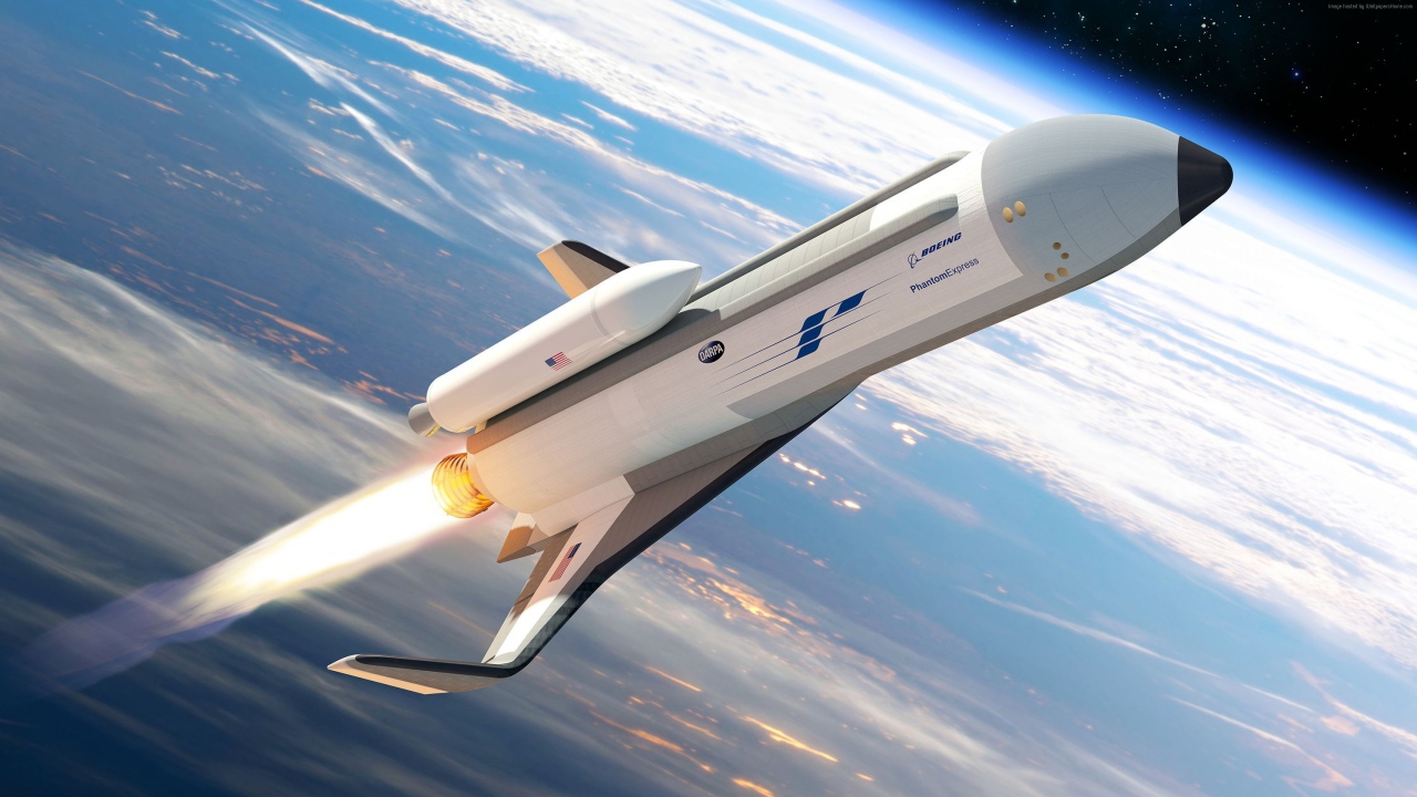 Экспериментального космический самолет Phantom Express в космосе