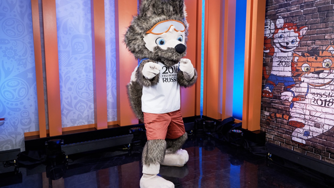 Талисман ЧМ по футболу 2018 волк Забивака 