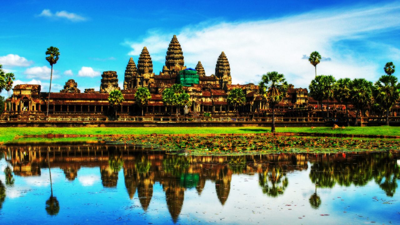 Ancient beauty of the temple of Angkor Wat