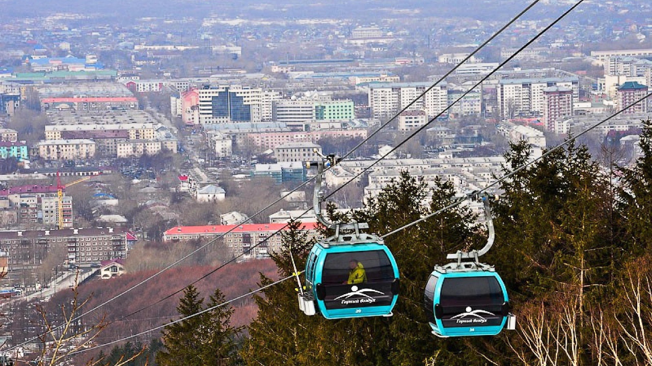 Канатная дорога, Южно - сахалинский горнолыжный курорт Горный воздух, Россия 