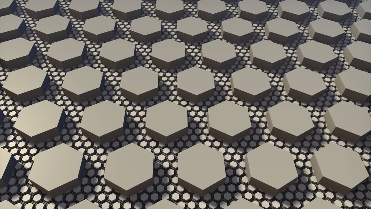 Серые шестиугольники 3д графика