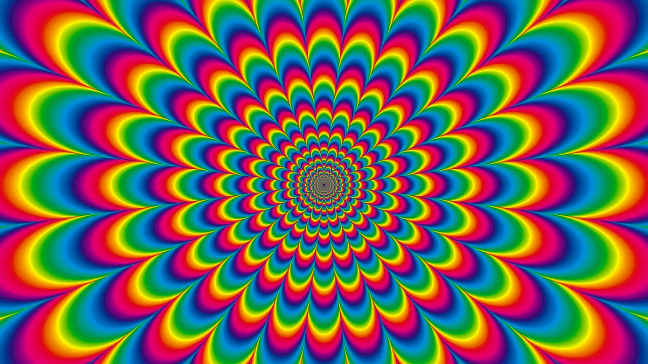 Разноцветный рисунок оптическая иллюзия