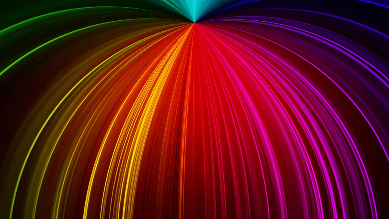 Разноцветный фрактальный зонт 