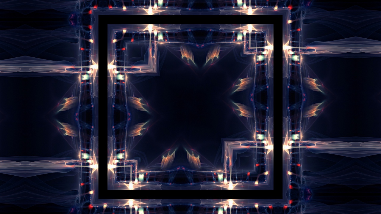 Квадрат с яркими волнами, 3д графика