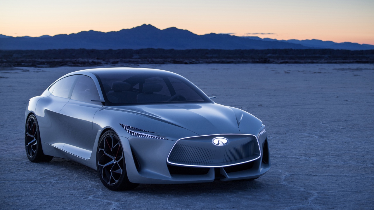 Автомобиль Infiniti Q Inspiration Concept, 2018 на закате