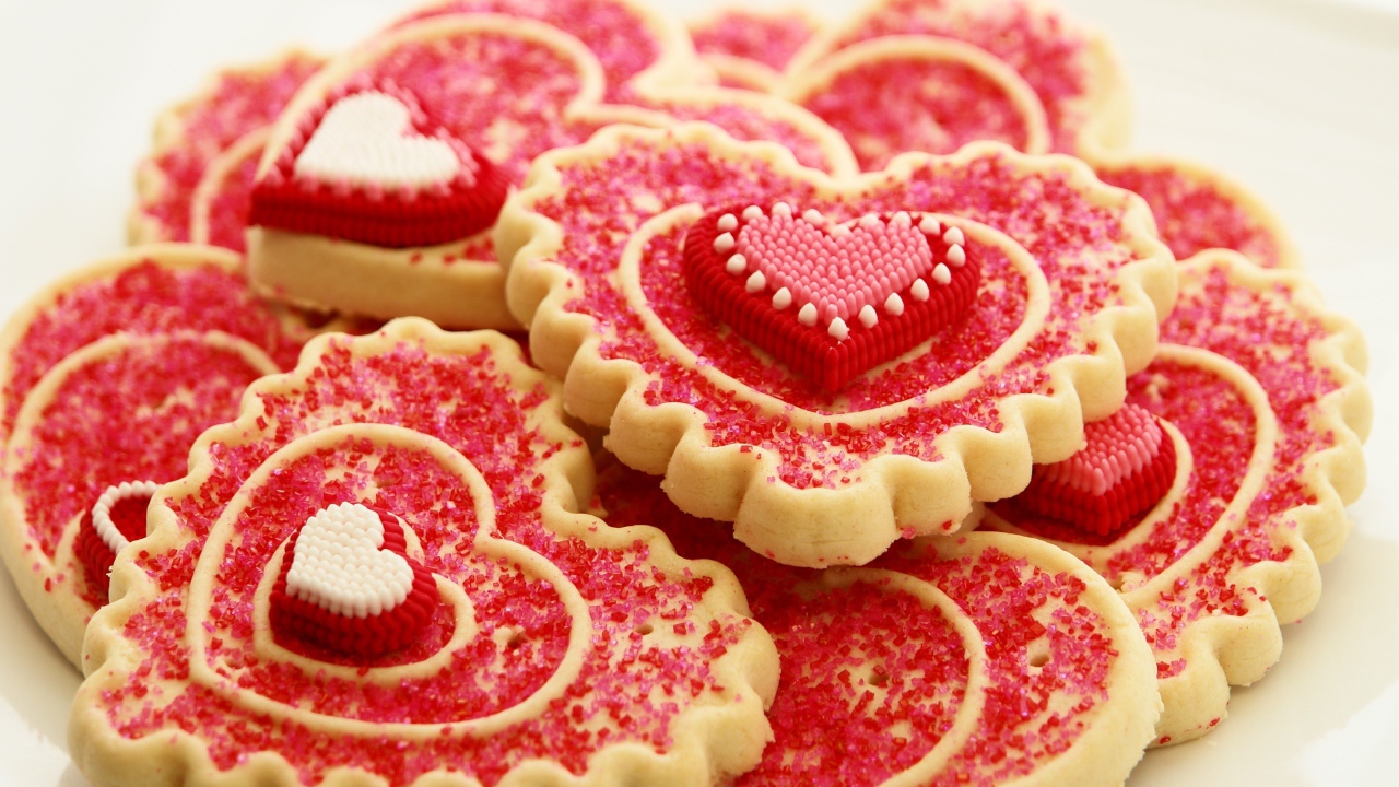 Аппетитное печенье в форме сердечек