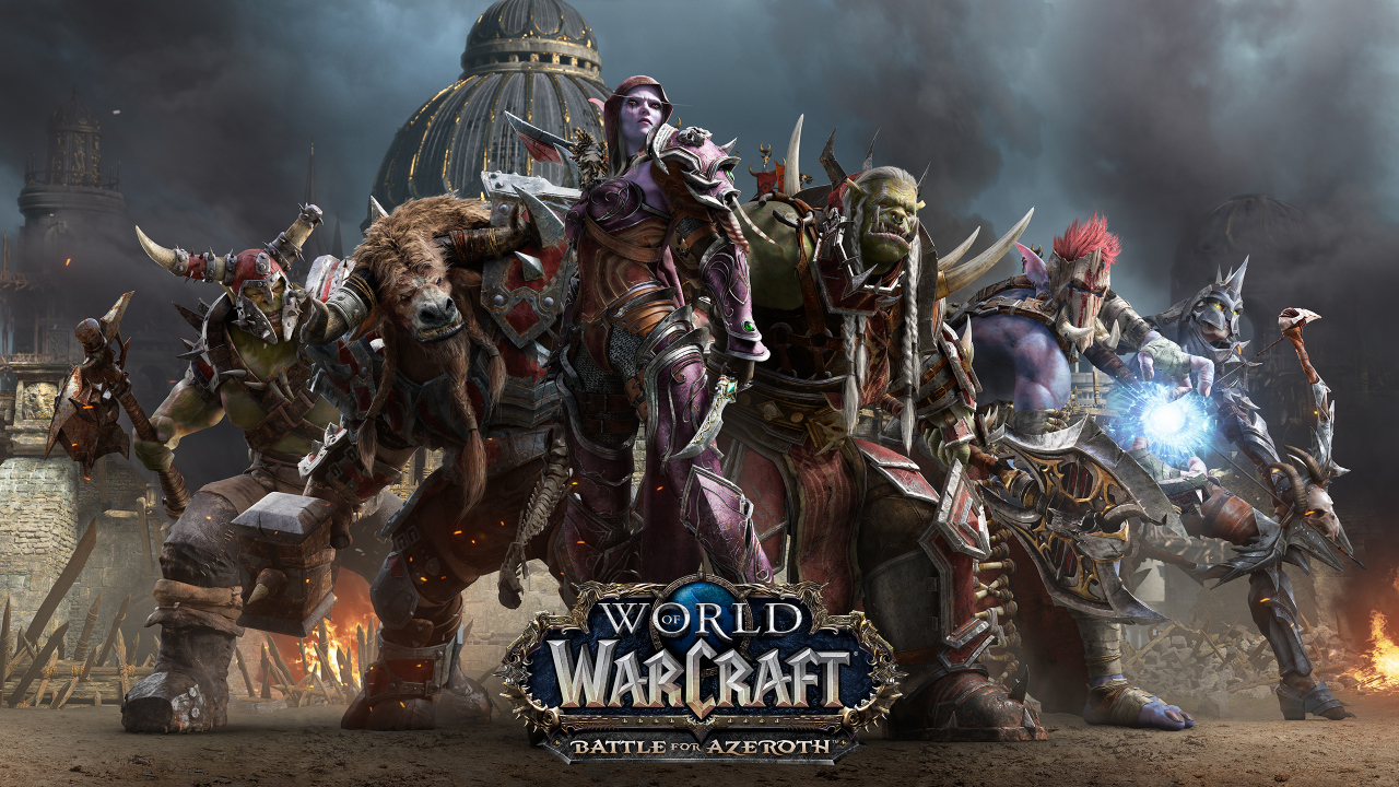 Characters of the new computer game World of Warcraft. Battle for Azeroth 2018