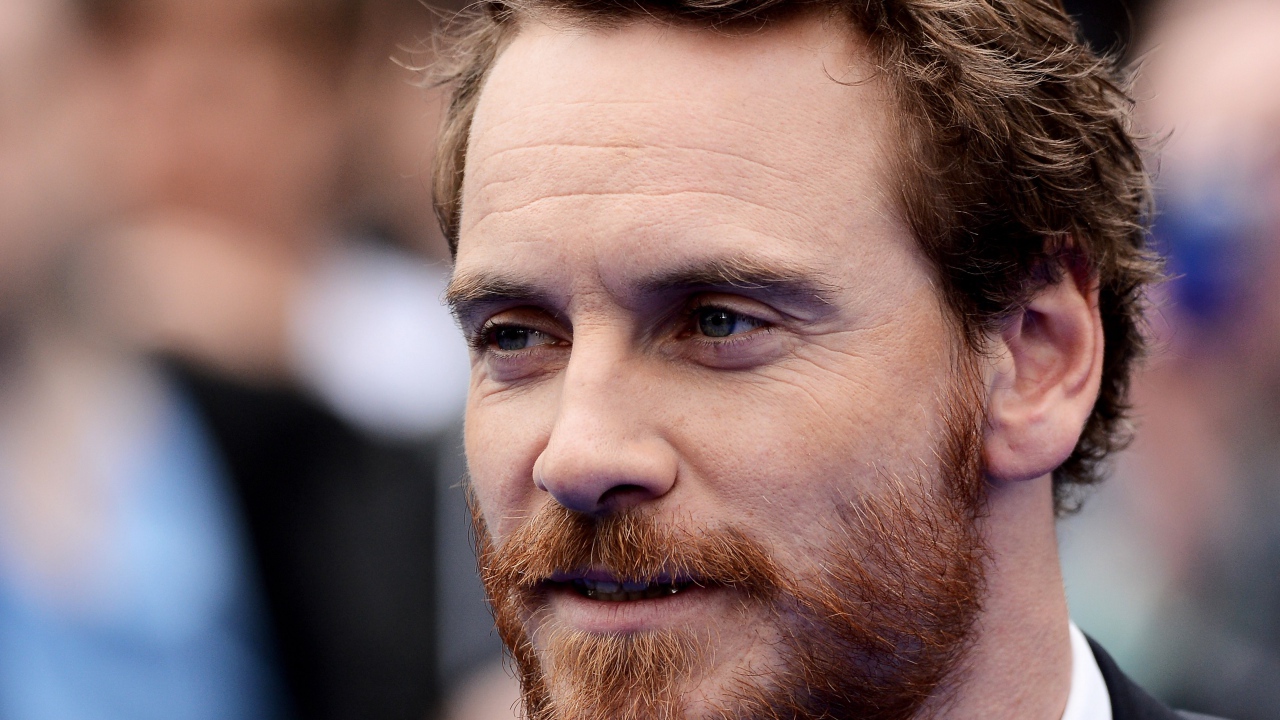 Актер Майкл Фассбендер с бородой