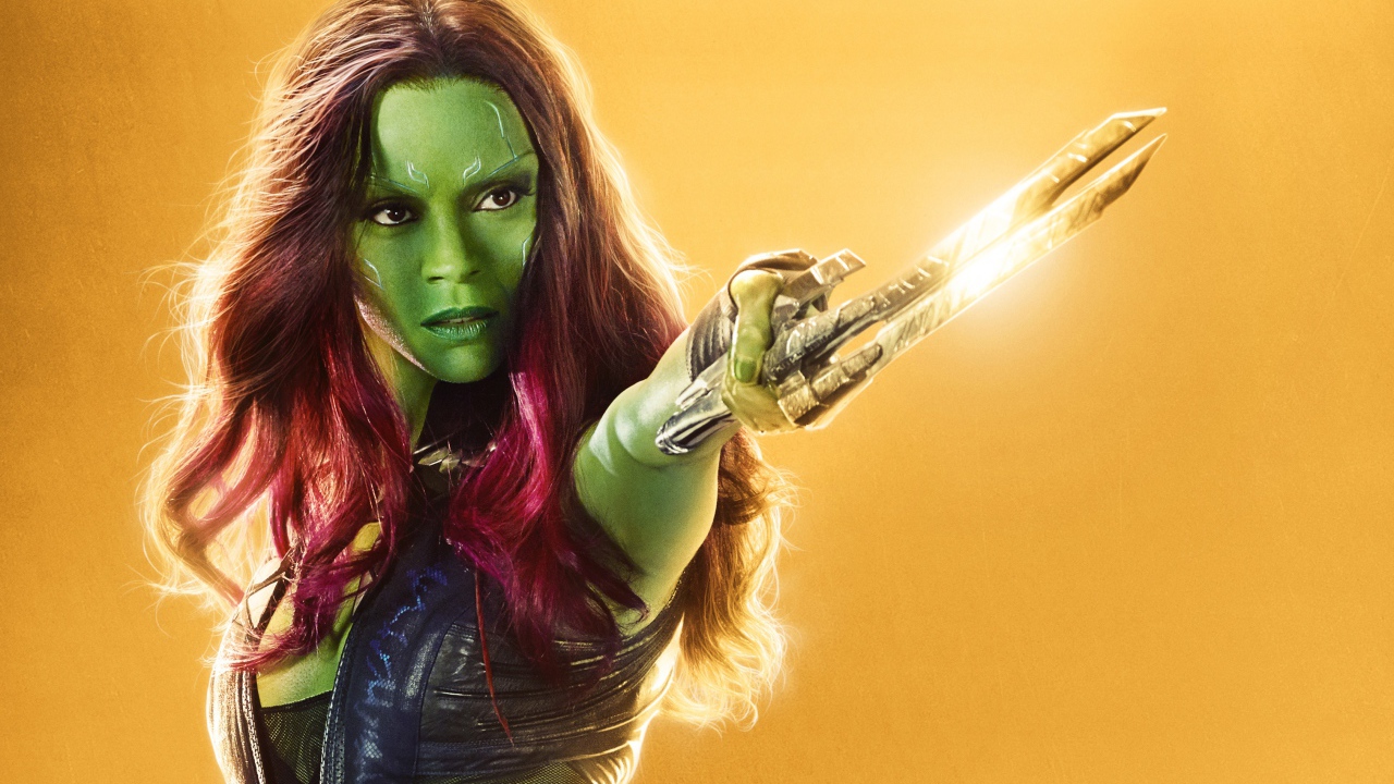 Гамора, персонаж фантастического фильма Мстители: Война бесконечности