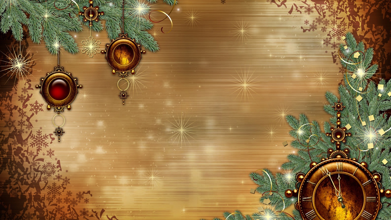 Красивый шаблон поздравительной открытки на Новый год 2019