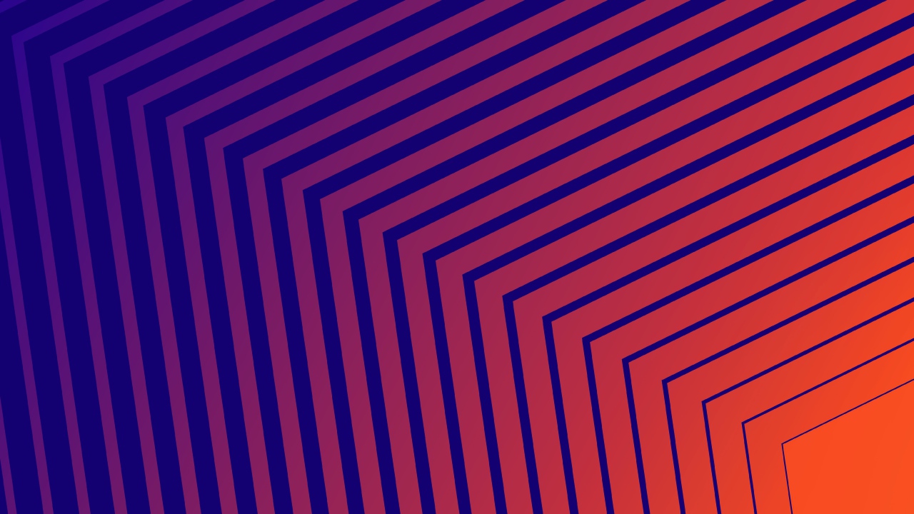 Разные голубые и оранжевые линии 3д графика