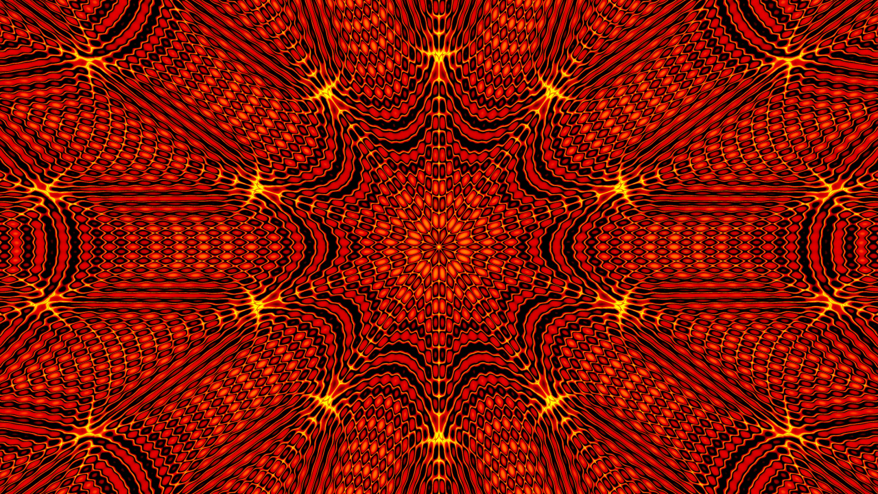 Красивый яркий оранжевый абстрактный рисунок калейдоскоп